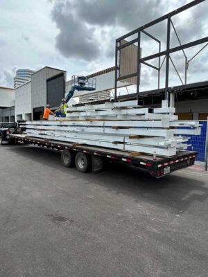 Steel Trucking Logistics heavy equipment transprotation